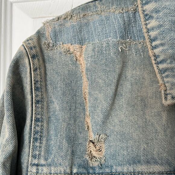 Topman Distressed Denim Jacket - Size M - NWT - Picture 4 of 10